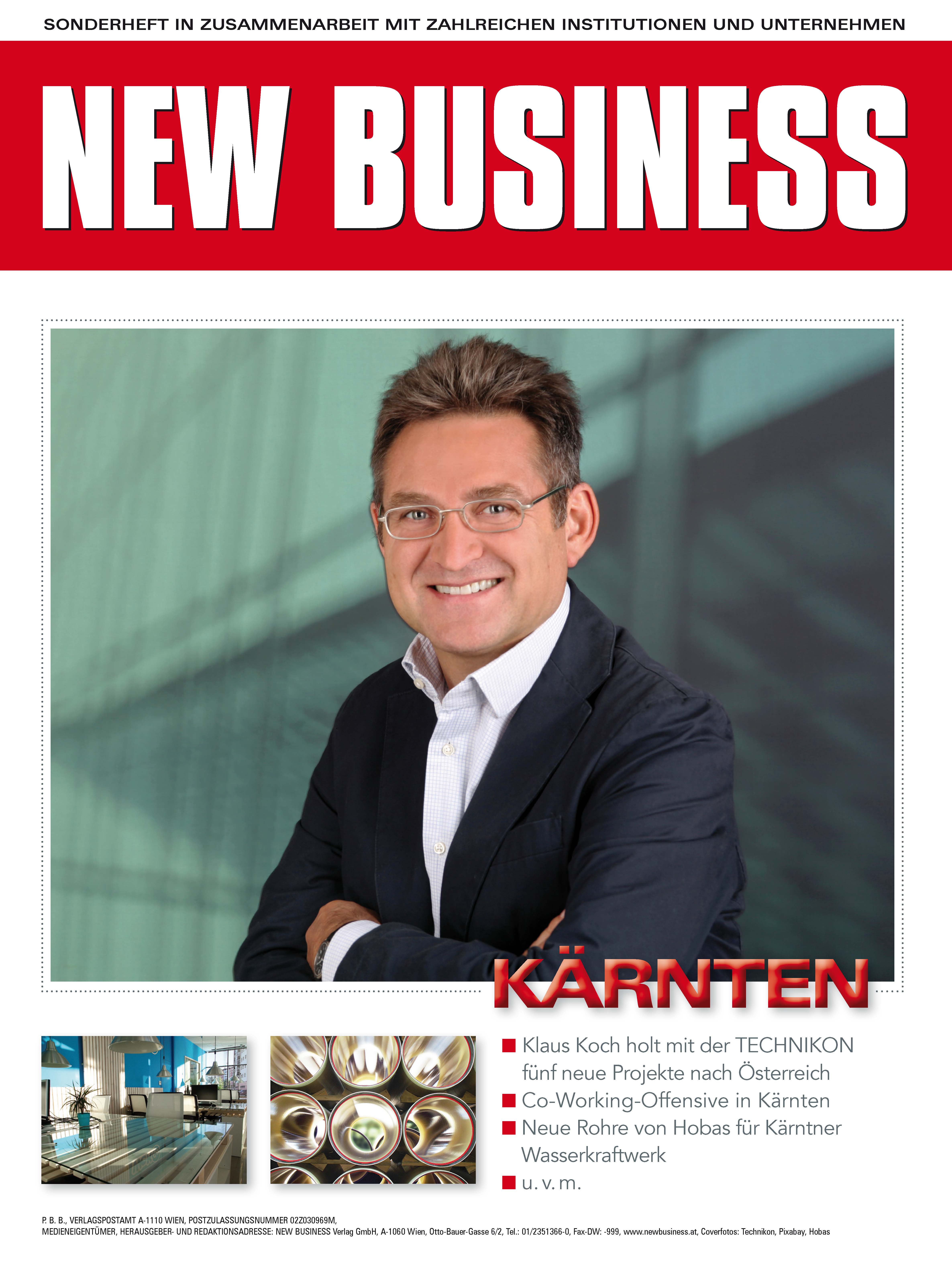Cover: NEW BUSINESS Bundeslandspecial - KÄRNTEN 2017