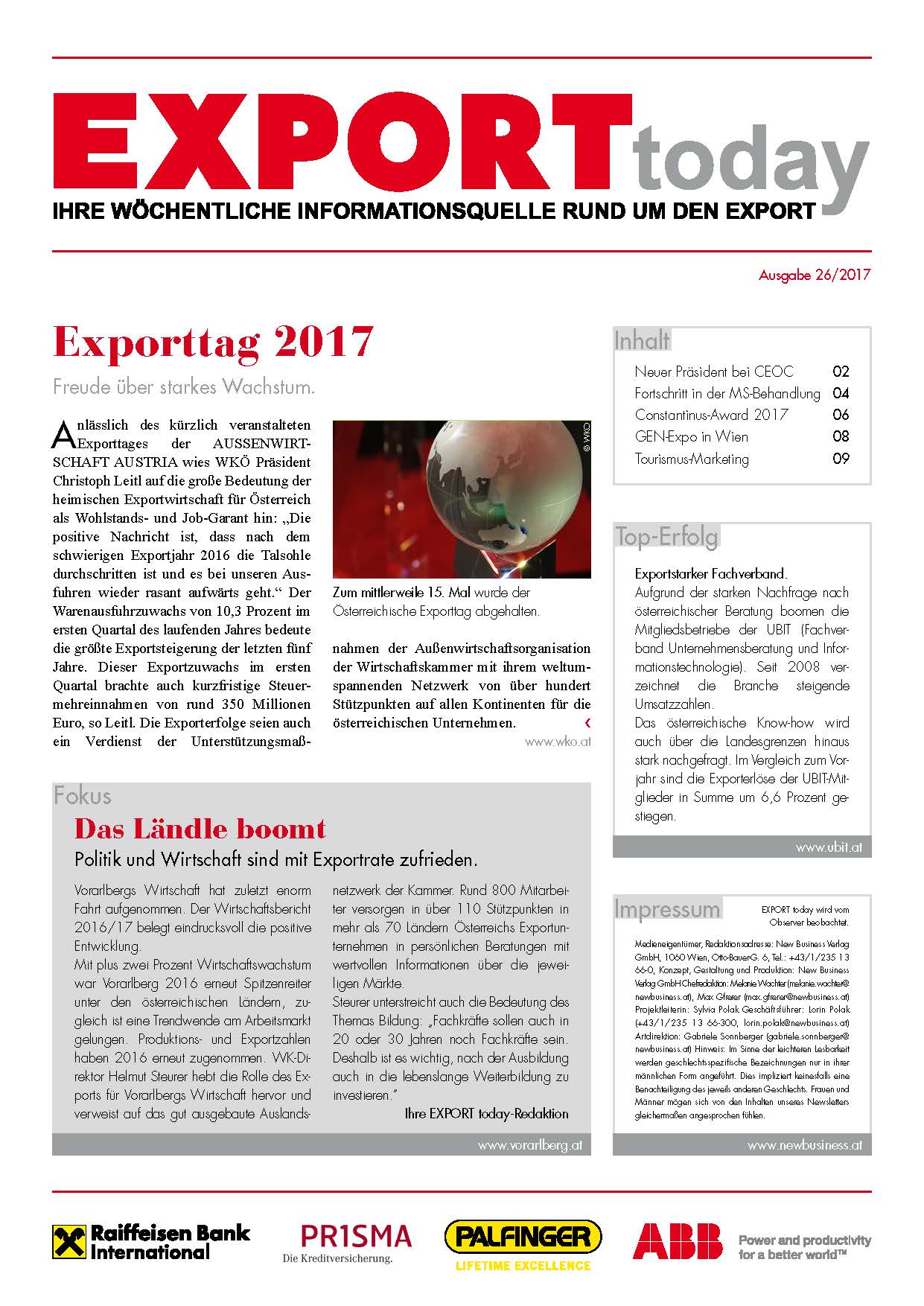 Cover: EXPORT today online - 26/2017