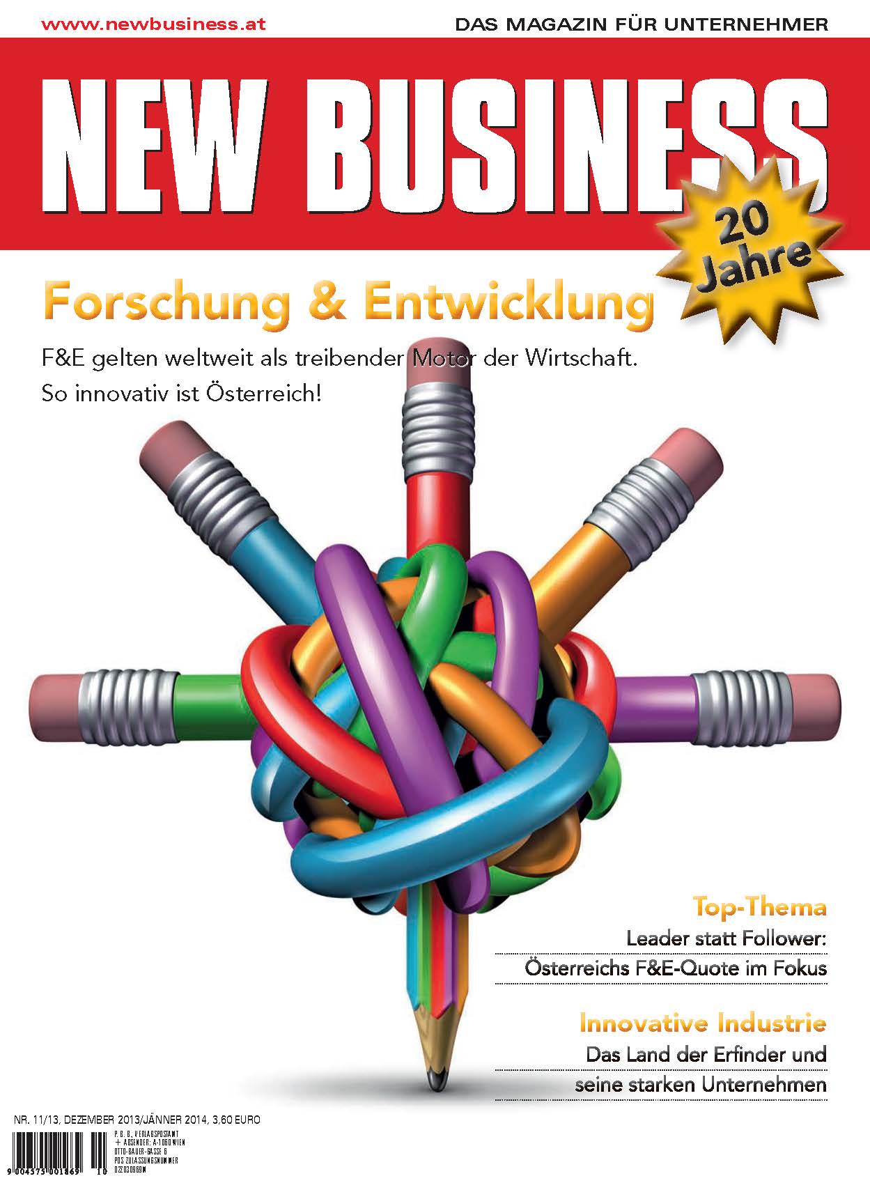 Cover: NEW BUSINESS - NR. 11, DEZEMBER 2013/JÄNNER 2014