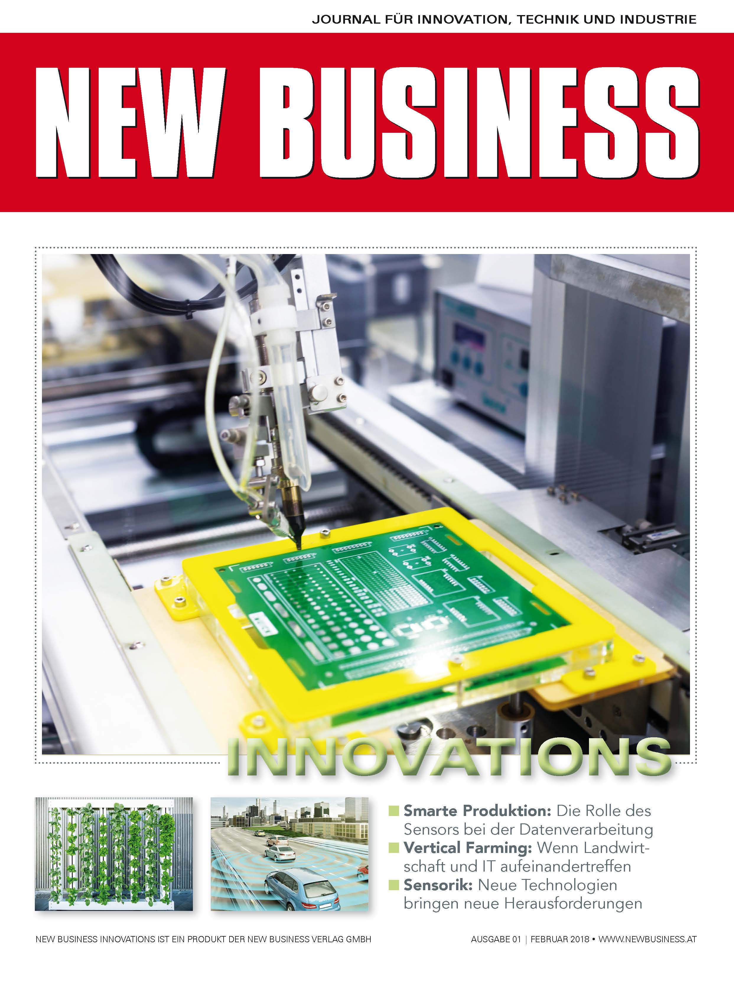 Cover: NEW BUSINESS Innovations - NR. 01, FEBRUAR 2018
