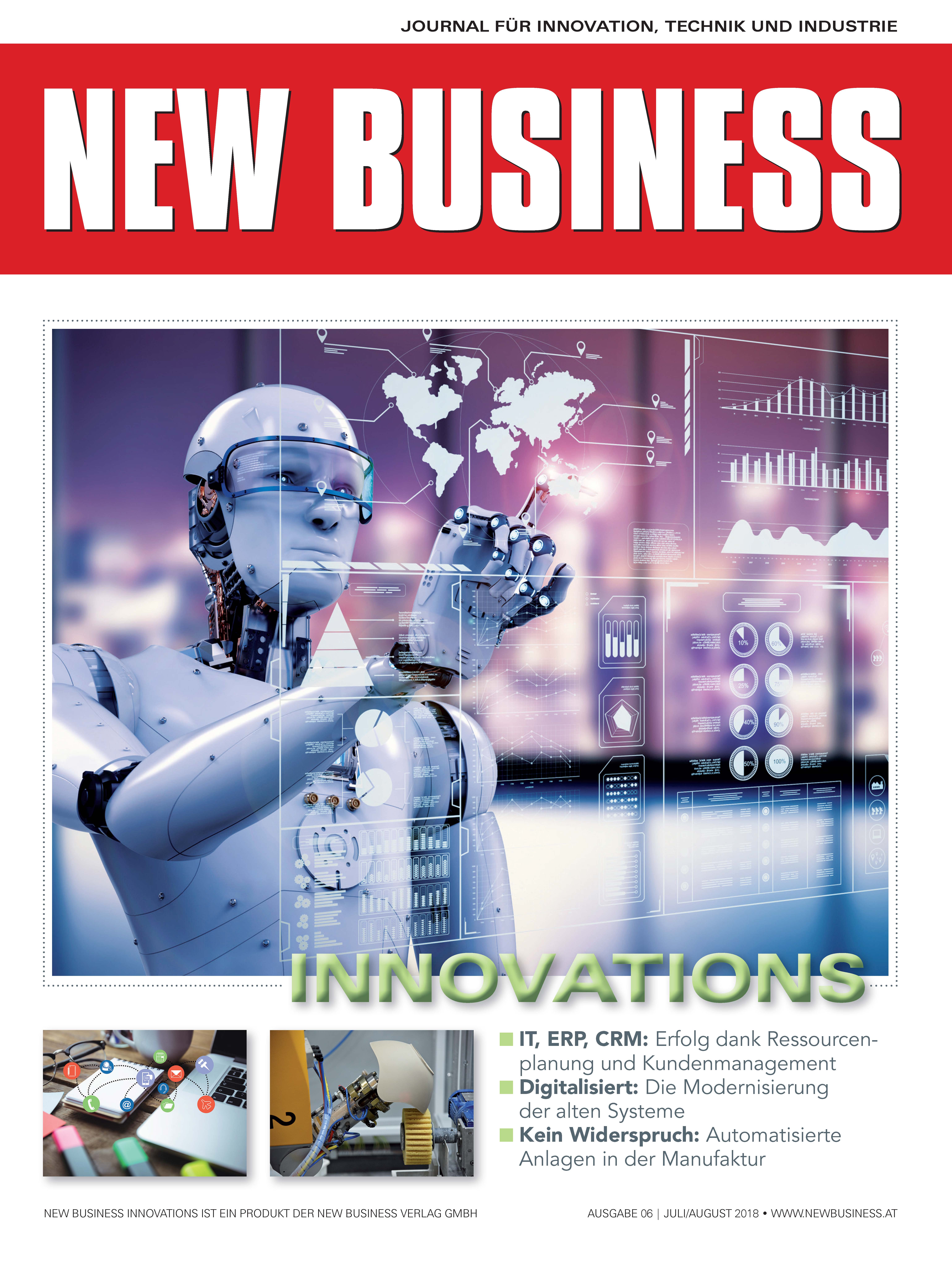 Cover: NEW BUSINESS Innovations - NR. 06, JULI/AUGUST 2018