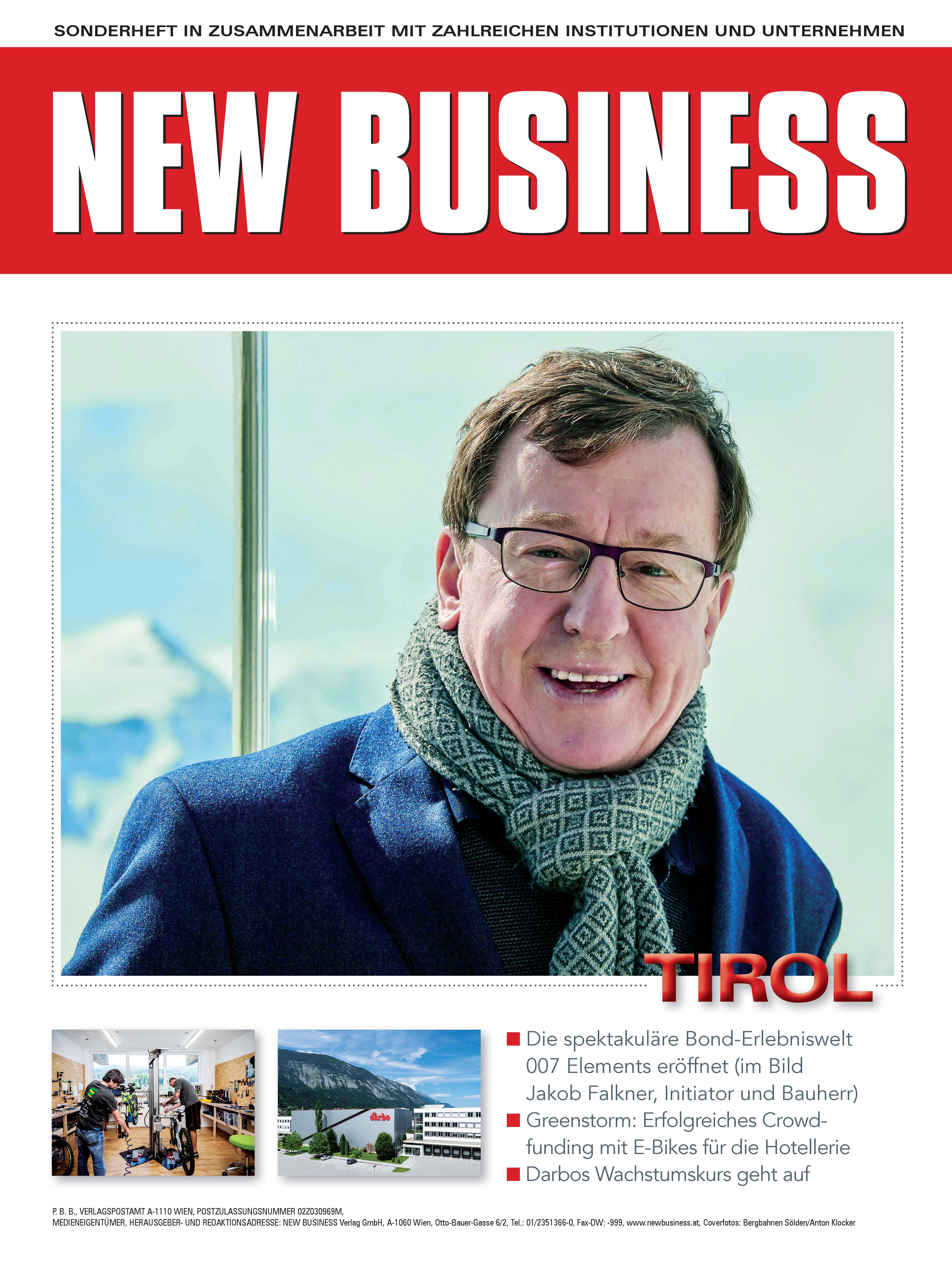 Cover: NEW BUSINESS Bundeslandspecial - TIROL 2018