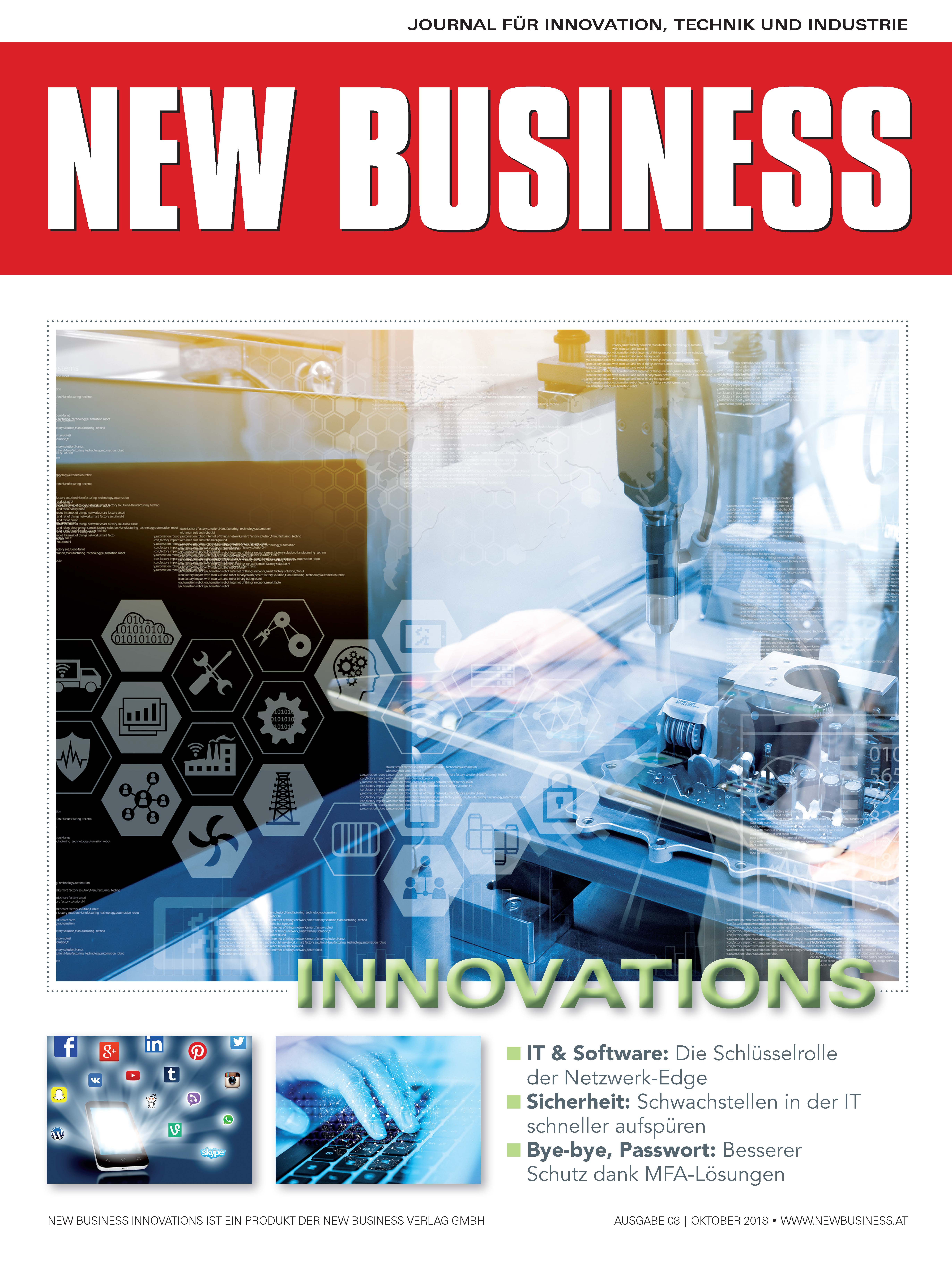Cover: NEW BUSINESS Innovations - NR. 08, OKTOBER 2018