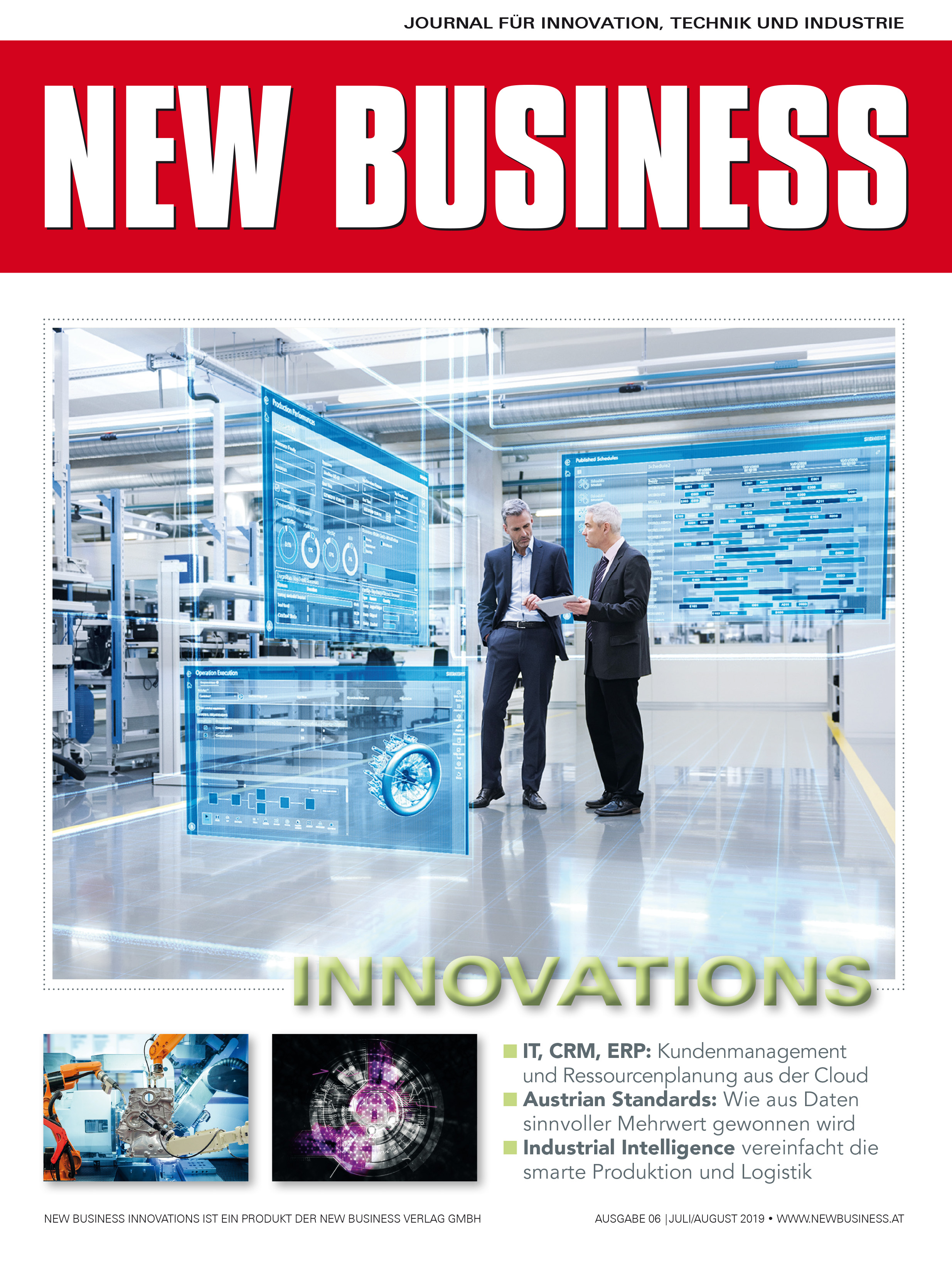 Cover: NEW BUSINESS Innovations - NR. 06, JULI/AUGUST 2019