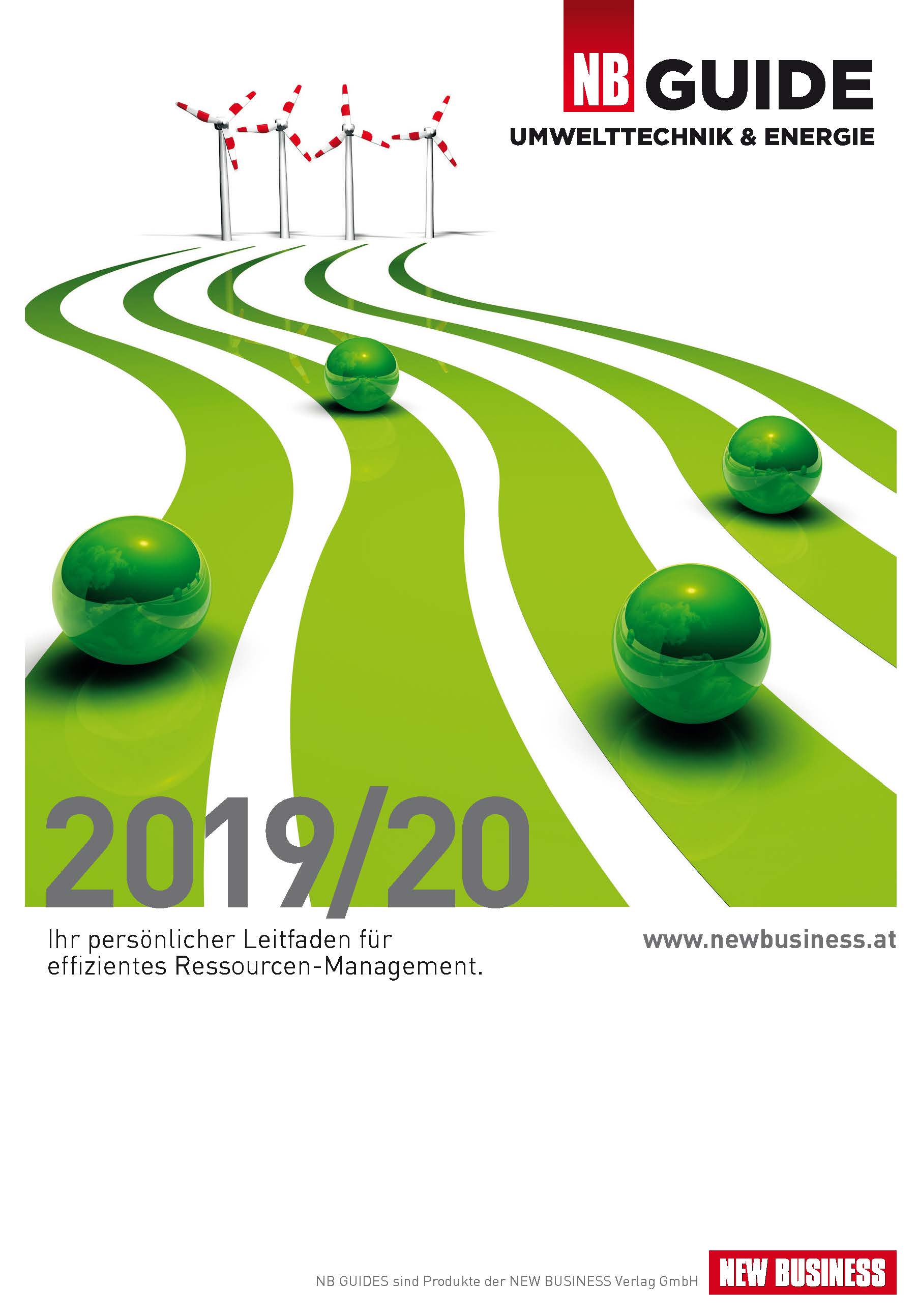 Cover: NEW BUSINESS Guides - UMWELTTECHNIK- & ENERGIE-GUIDE 2019/20