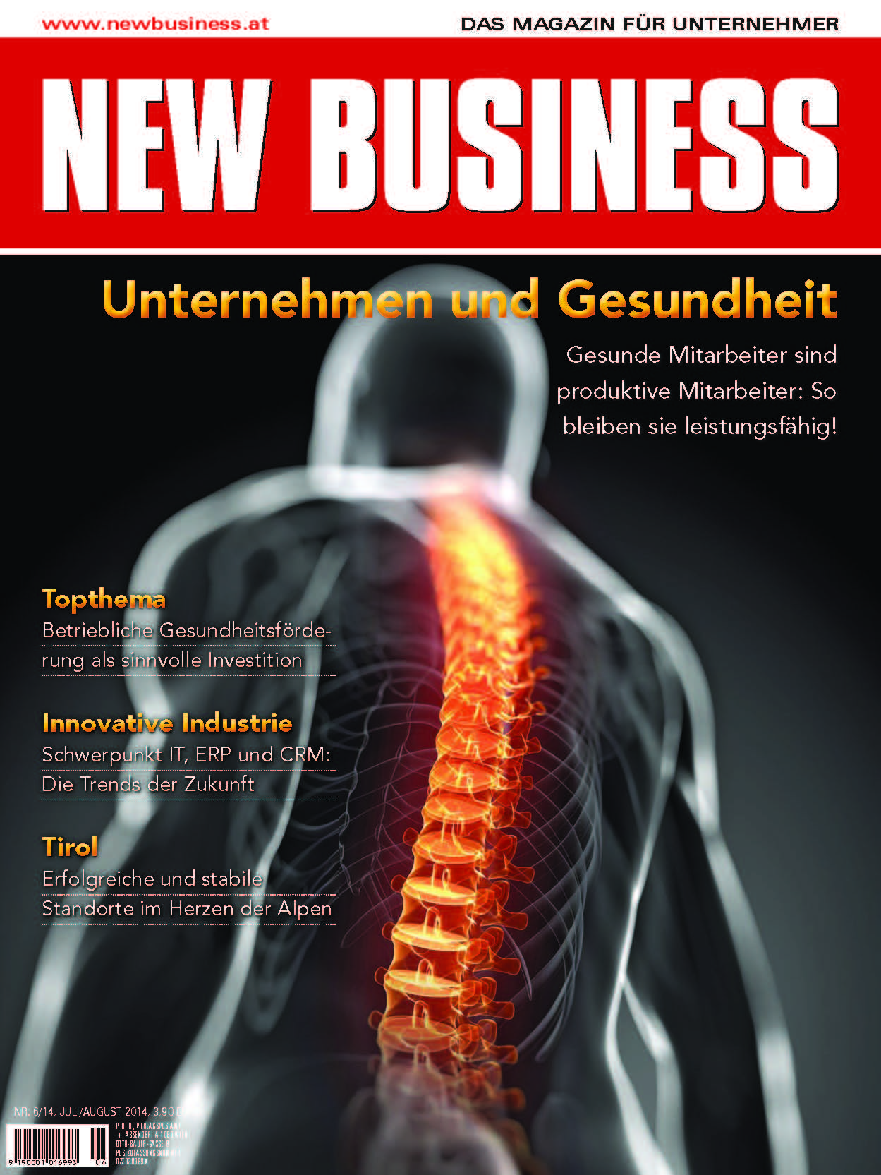 Cover: NEW BUSINESS - NR. 6, JULI/AUGUST 2014
