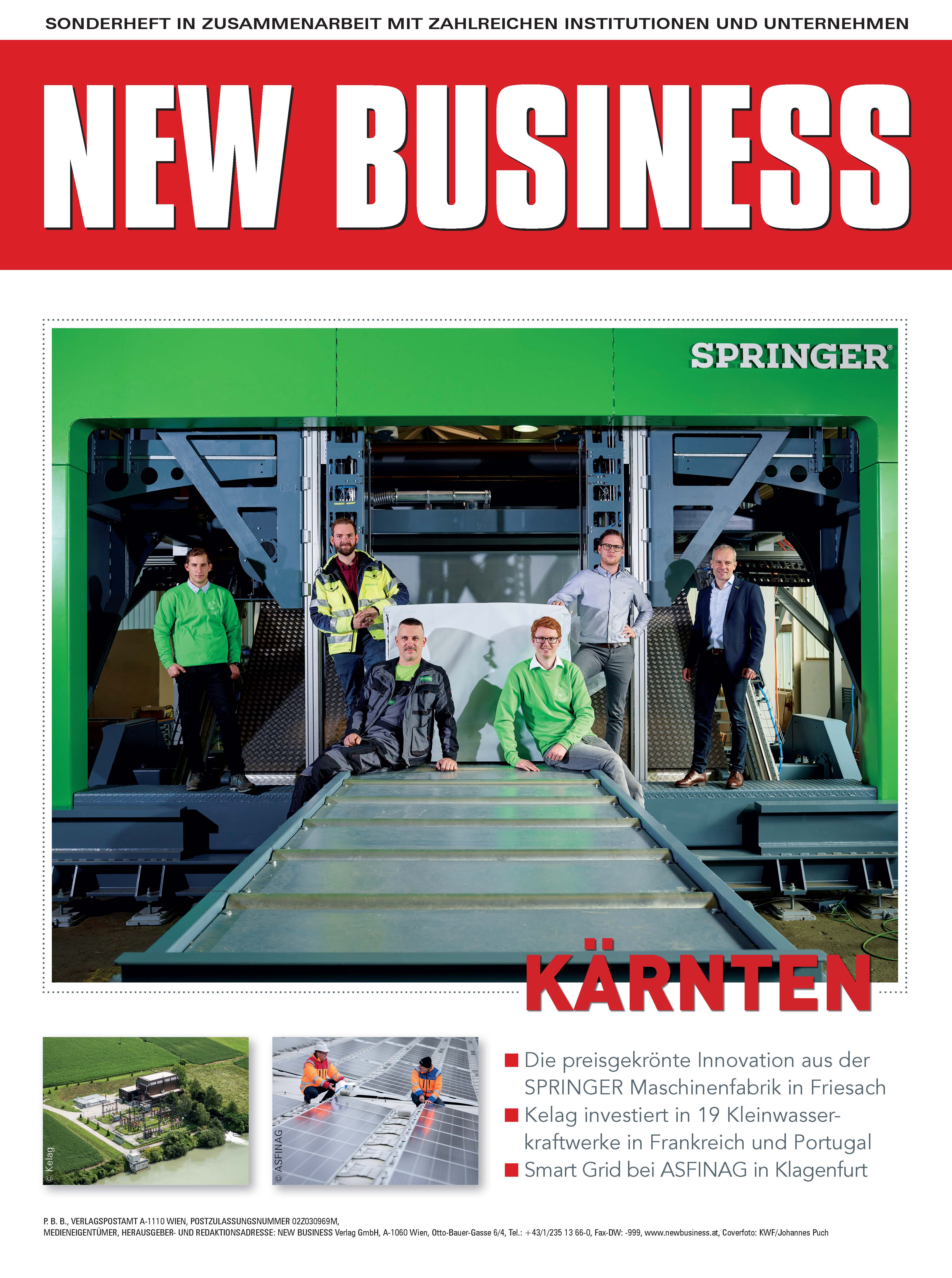 Cover: NEW BUSINESS Bundeslandspecial - KÄRNTEN 2021