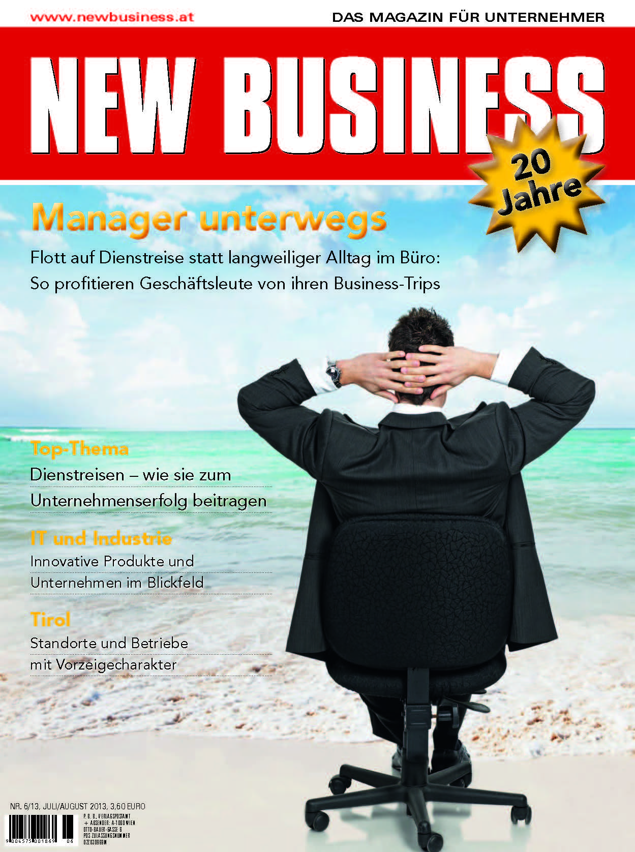 Cover: NEW BUSINESS - NR. 6, JULI/AUGUST 2013