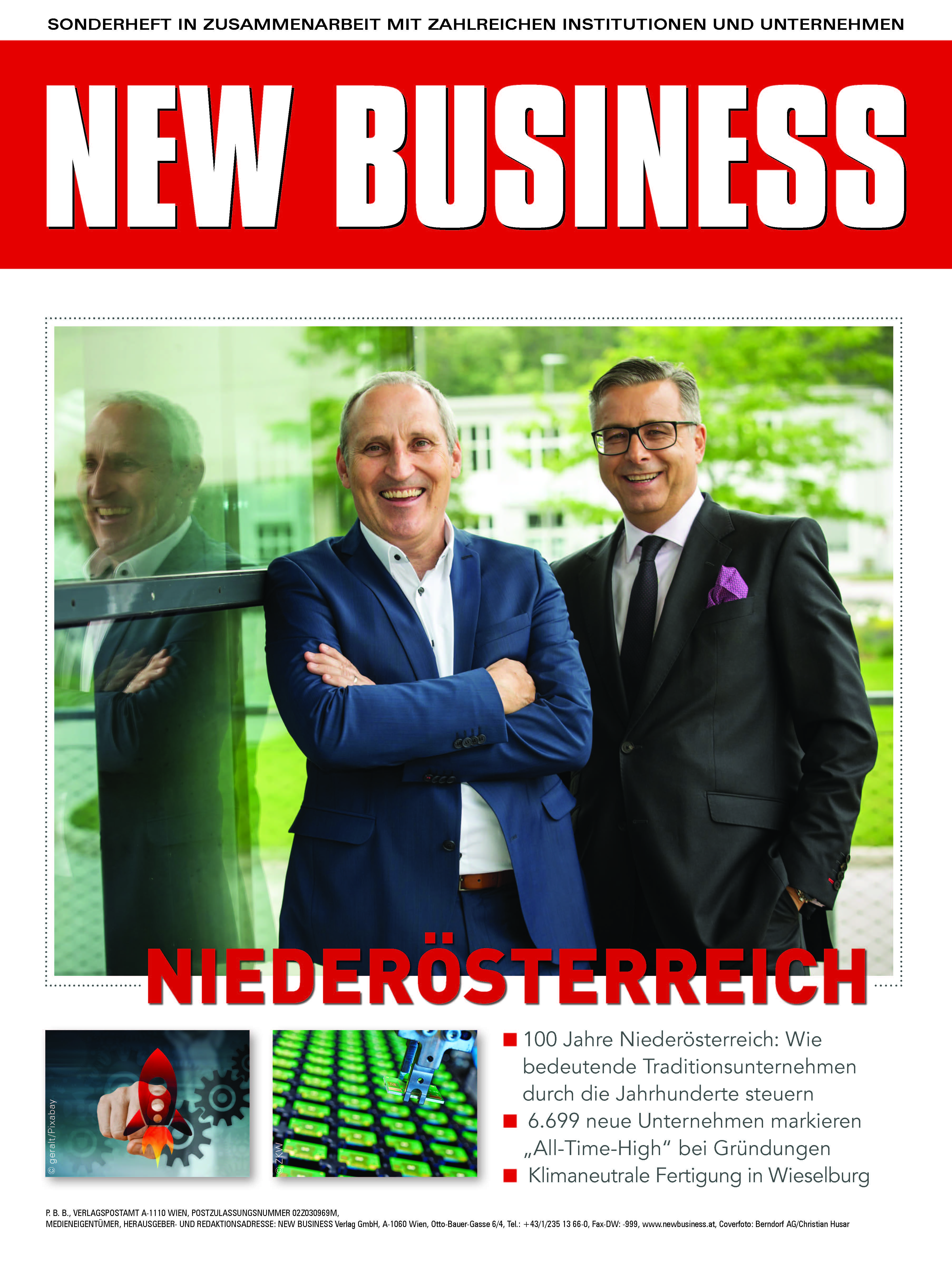 Cover: NEW BUSINESS Bundeslandspecial - NIEDERÖSTERREICH 2022