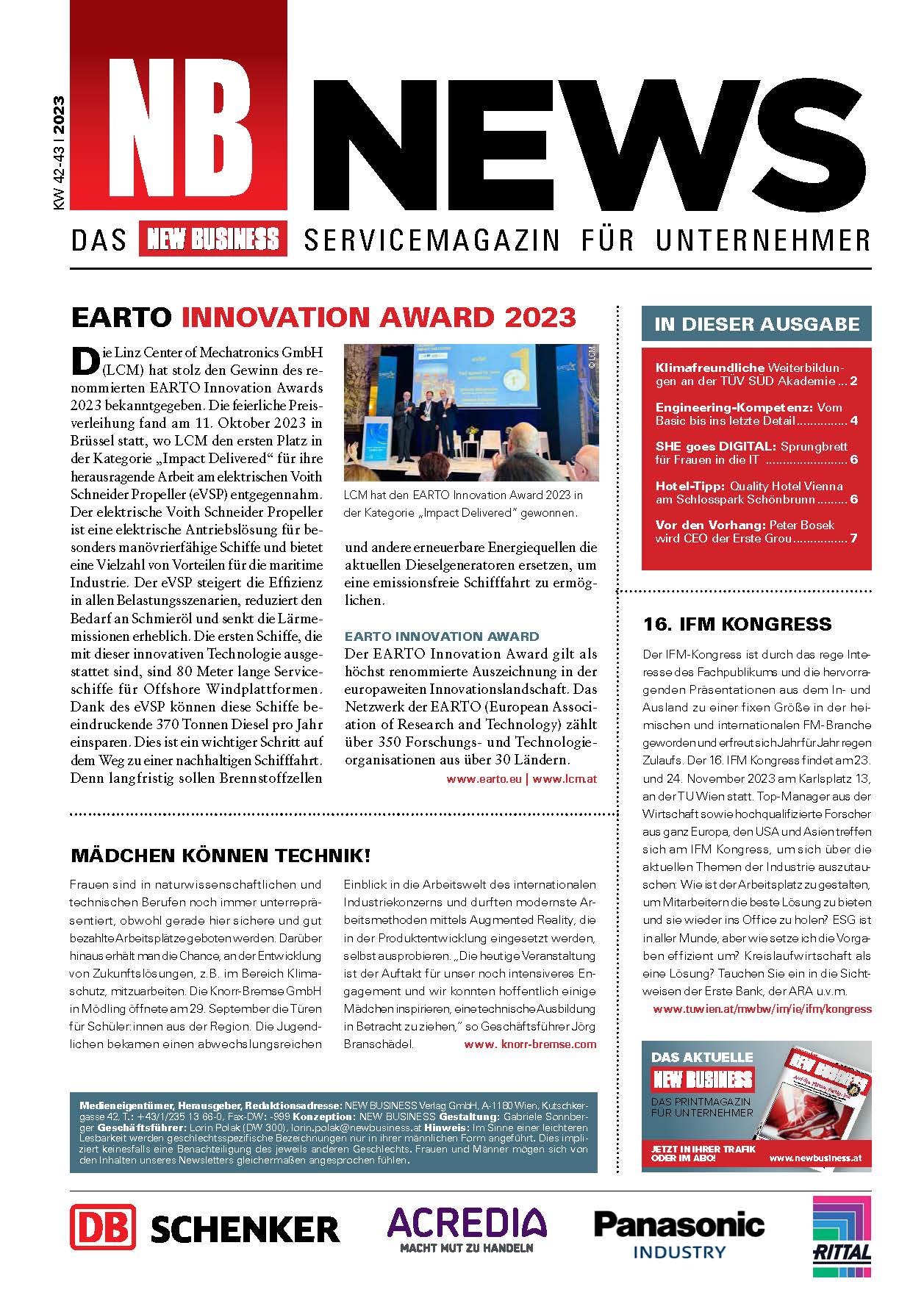 Cover: NEW BUSINESS News - 42-43/2023