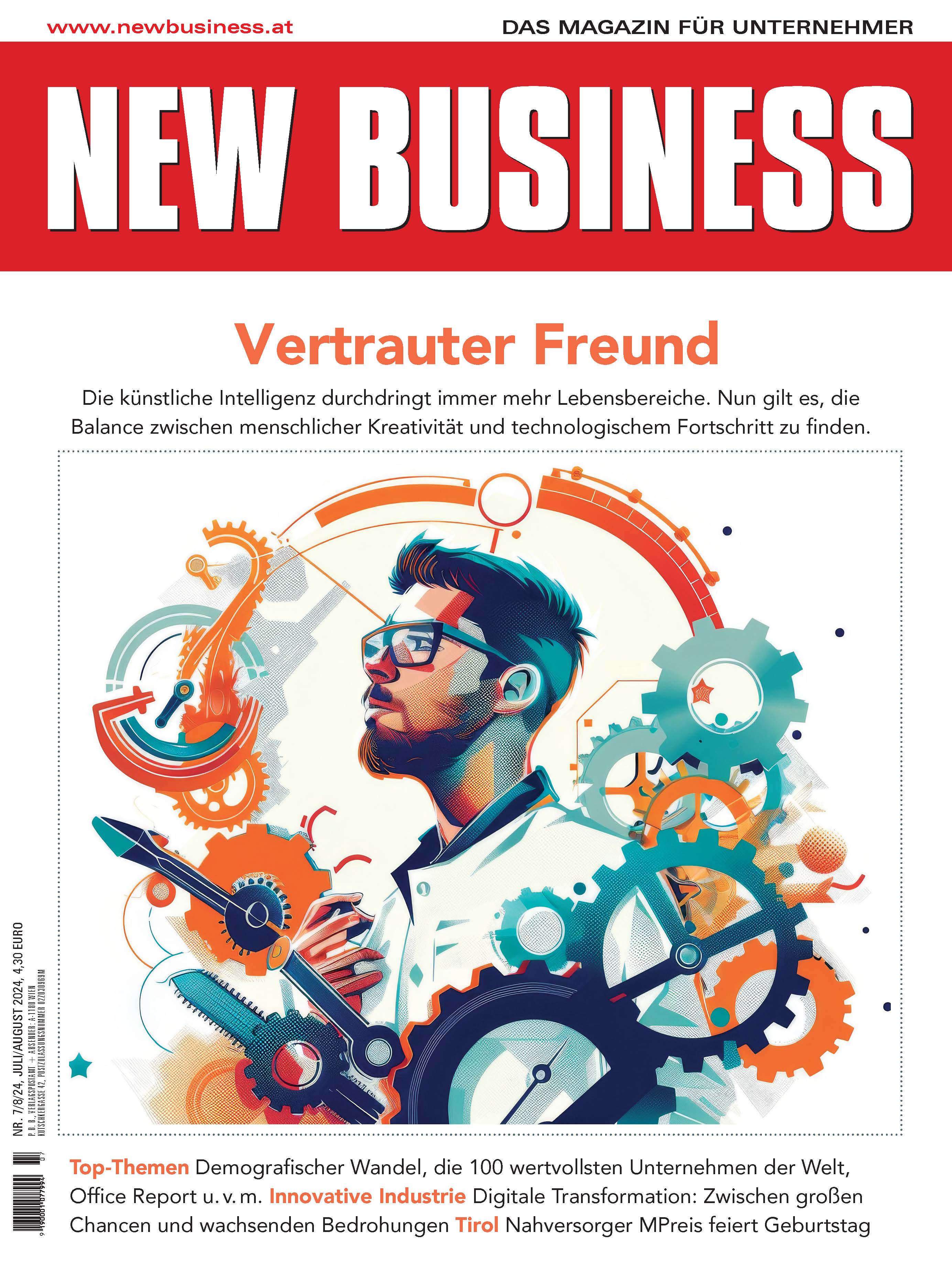 Cover: NEW BUSINESS - NR. 7/8, JULI/AUGUST 2024