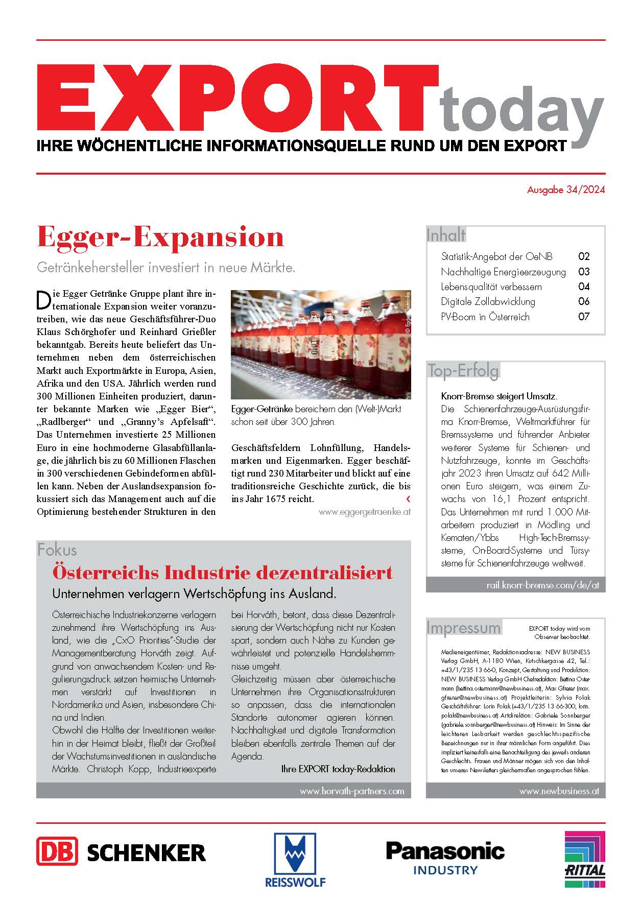 Cover: EXPORT today online - 34/2024