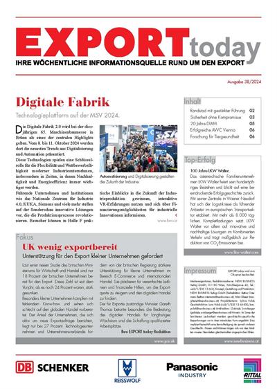 Cover: EXPORT today online - 38/2024