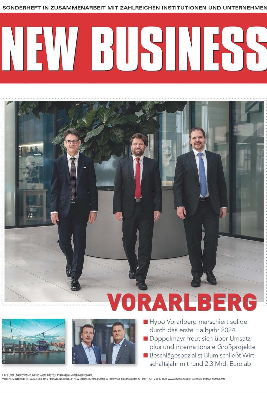 Cover: NEW BUSINESS Bundeslandspecial - VORARLBERG 2024