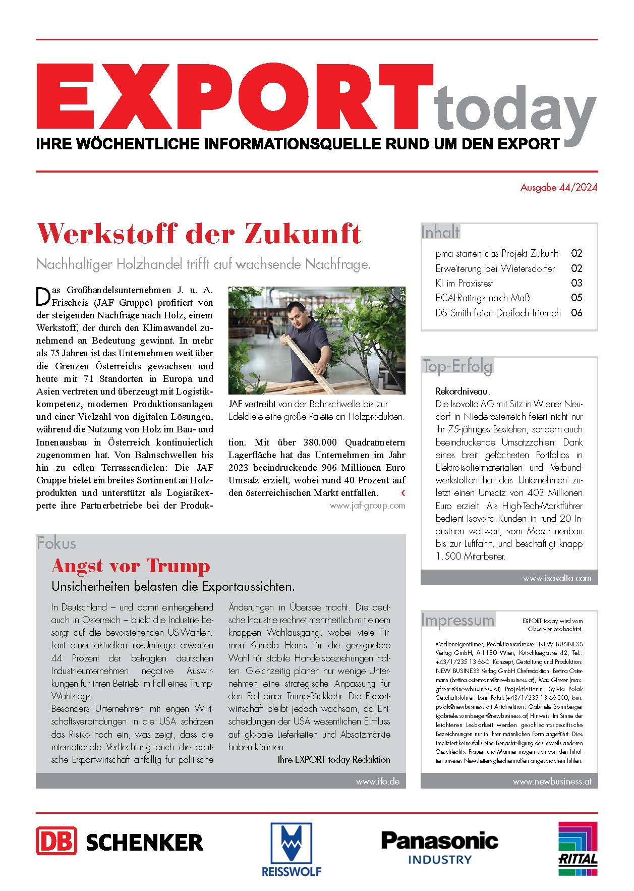 Cover: EXPORT today online - 44/2024