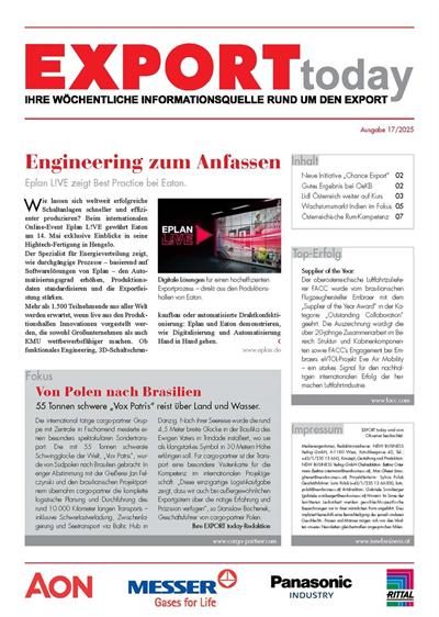 Cover: EXPORT today online - 17/2025