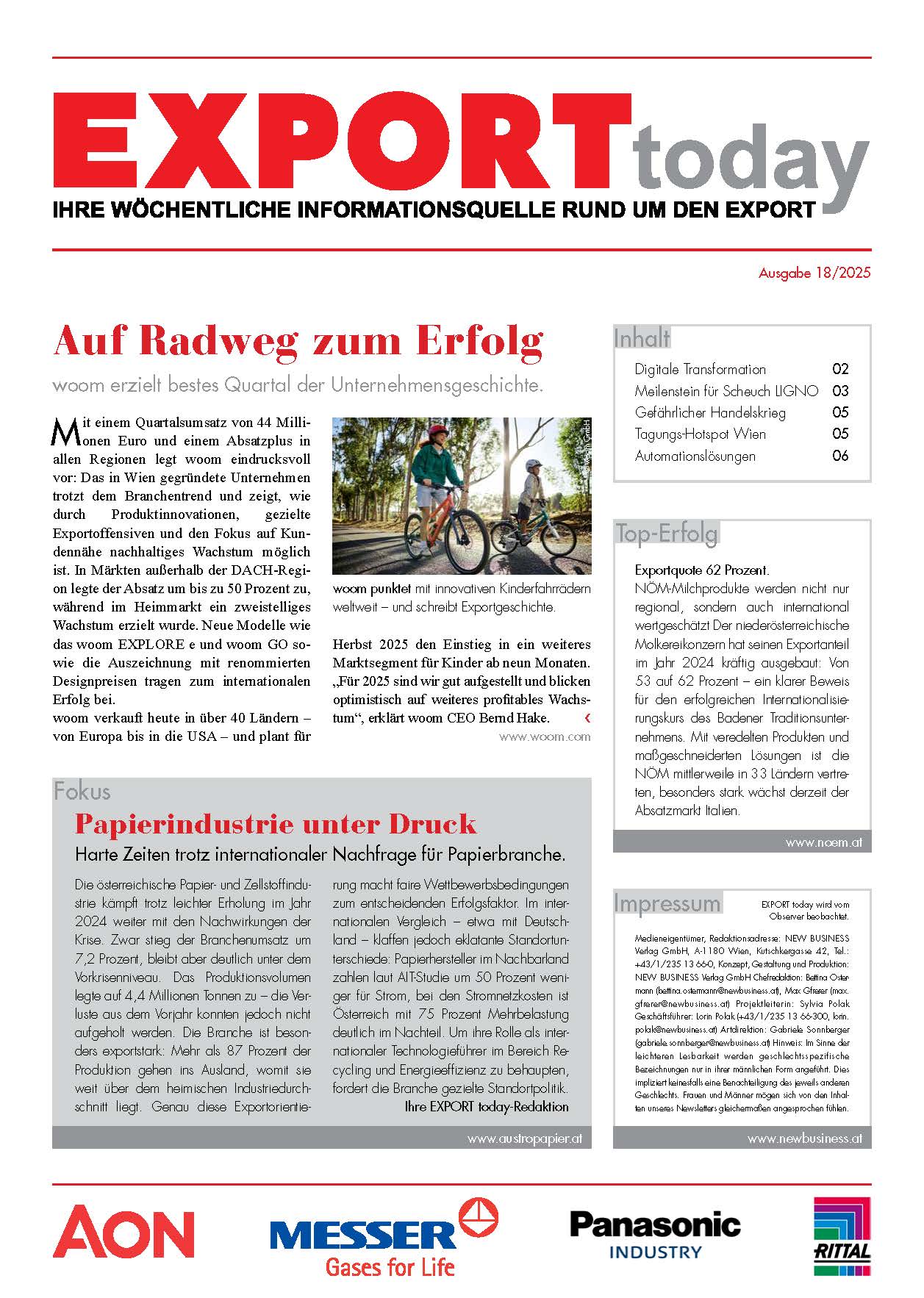 Cover: EXPORT today online - 18/2025