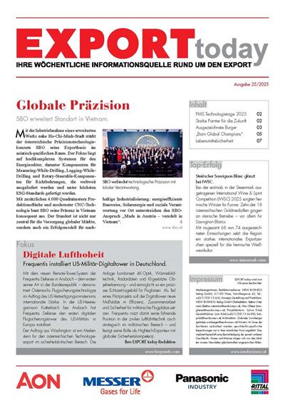 Cover: EXPORT today online - 25/2025