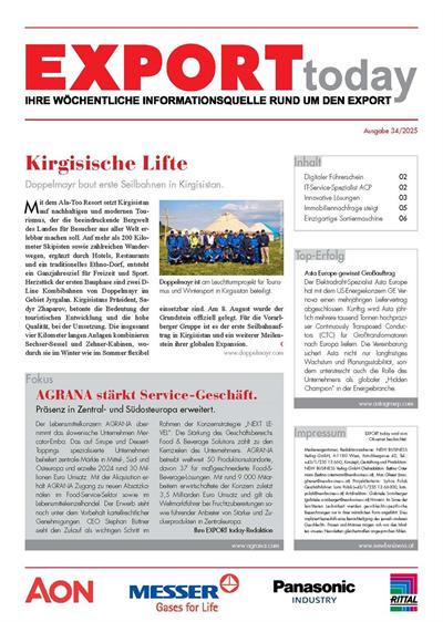 Cover: EXPORT today online - 34/2025