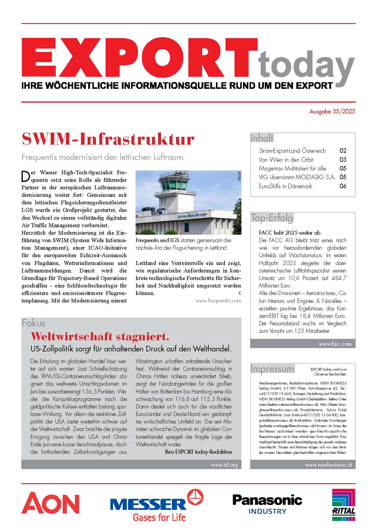 Cover: EXPORT today online - 35/2025