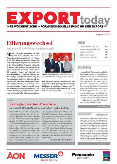 Cover: EXPORT today online - 37/2025
