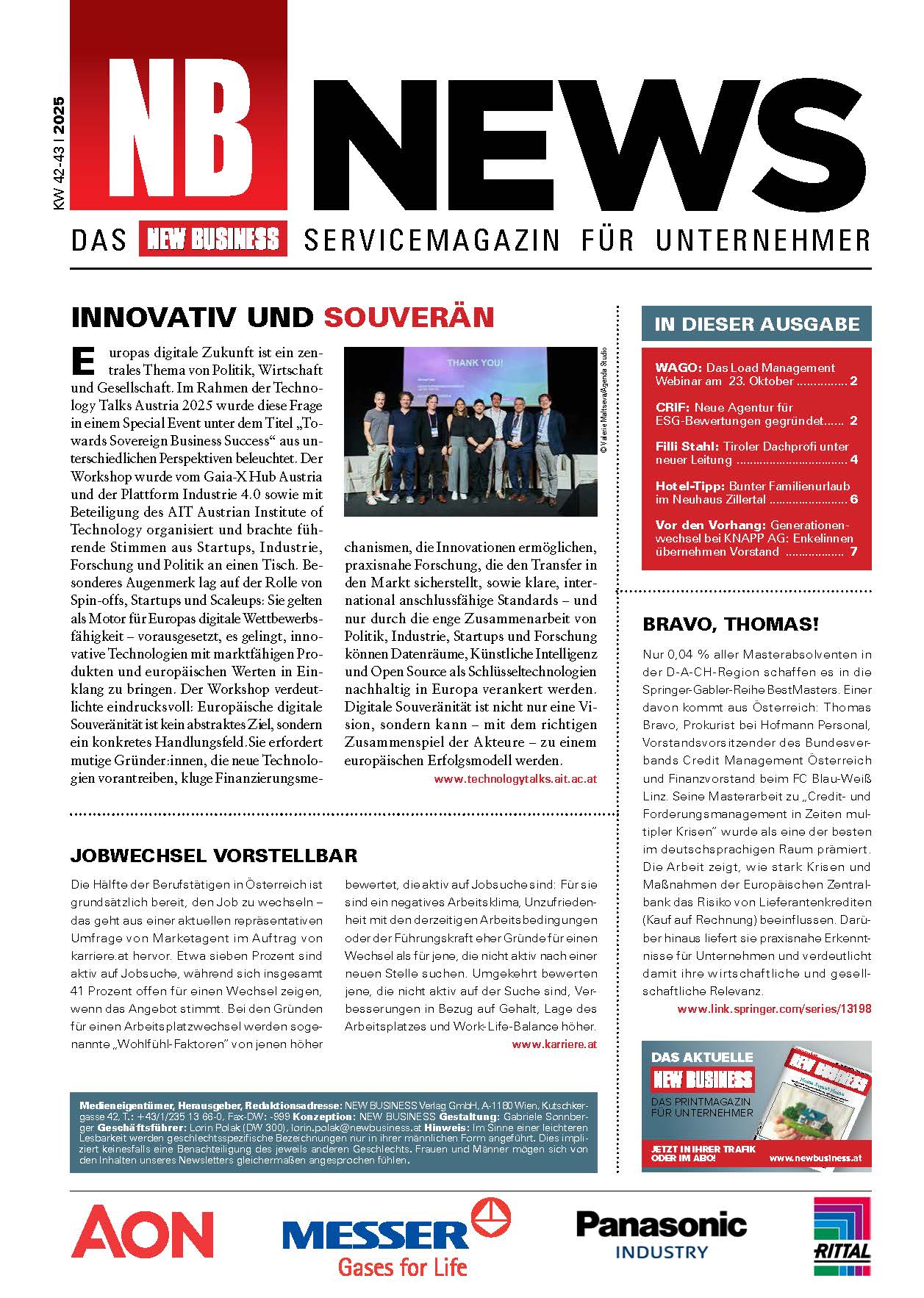 Cover: NEW BUSINESS News - 42-43/2025