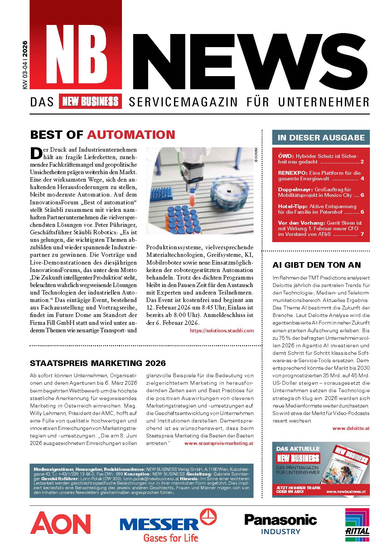 Cover: NEW BUSINESS News - 03-04/2026