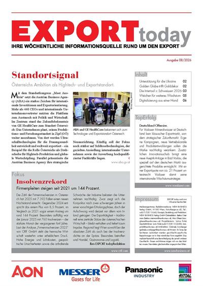 Cover: EXPORT today online - 08/2026