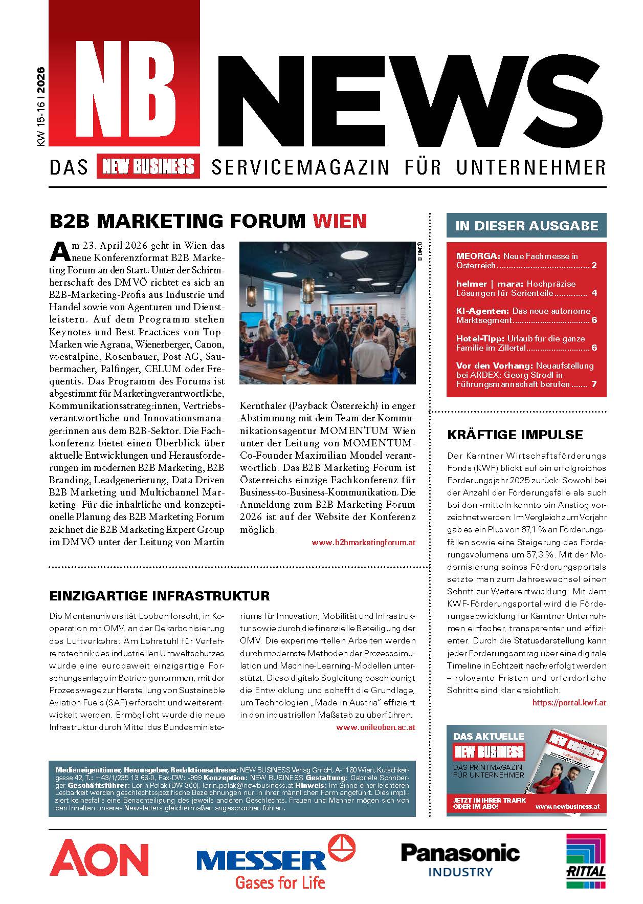 Cover: NEW BUSINESS News - 15-16/2026