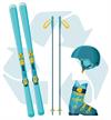 Bild: Mit Schwung in die Kreislaufwirtschaft – Recycling von Wintersportartikeln.