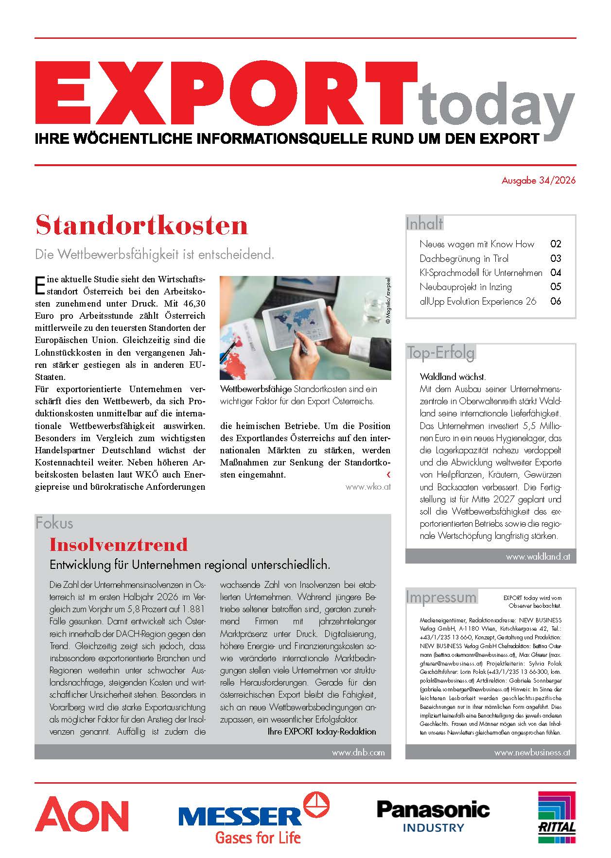 Cover: EXPORT today online - 34/2026