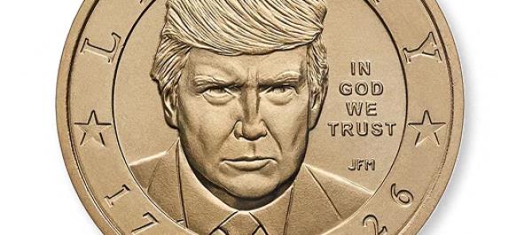 Bild: US-Präsident Trump prangt nun auch von Münzgeld