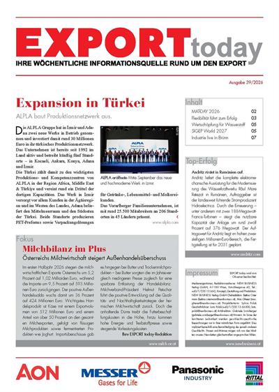 Cover: EXPORT today online - 39/2026