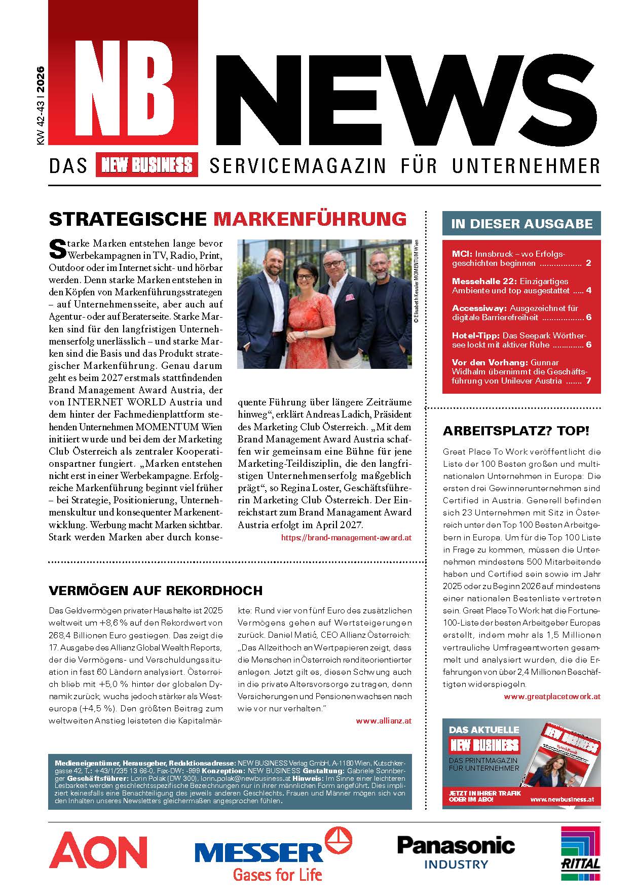Cover: NEW BUSINESS News - 42-43/2026