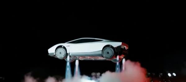 Bild: Fliegender Tesla-Roadster - 
