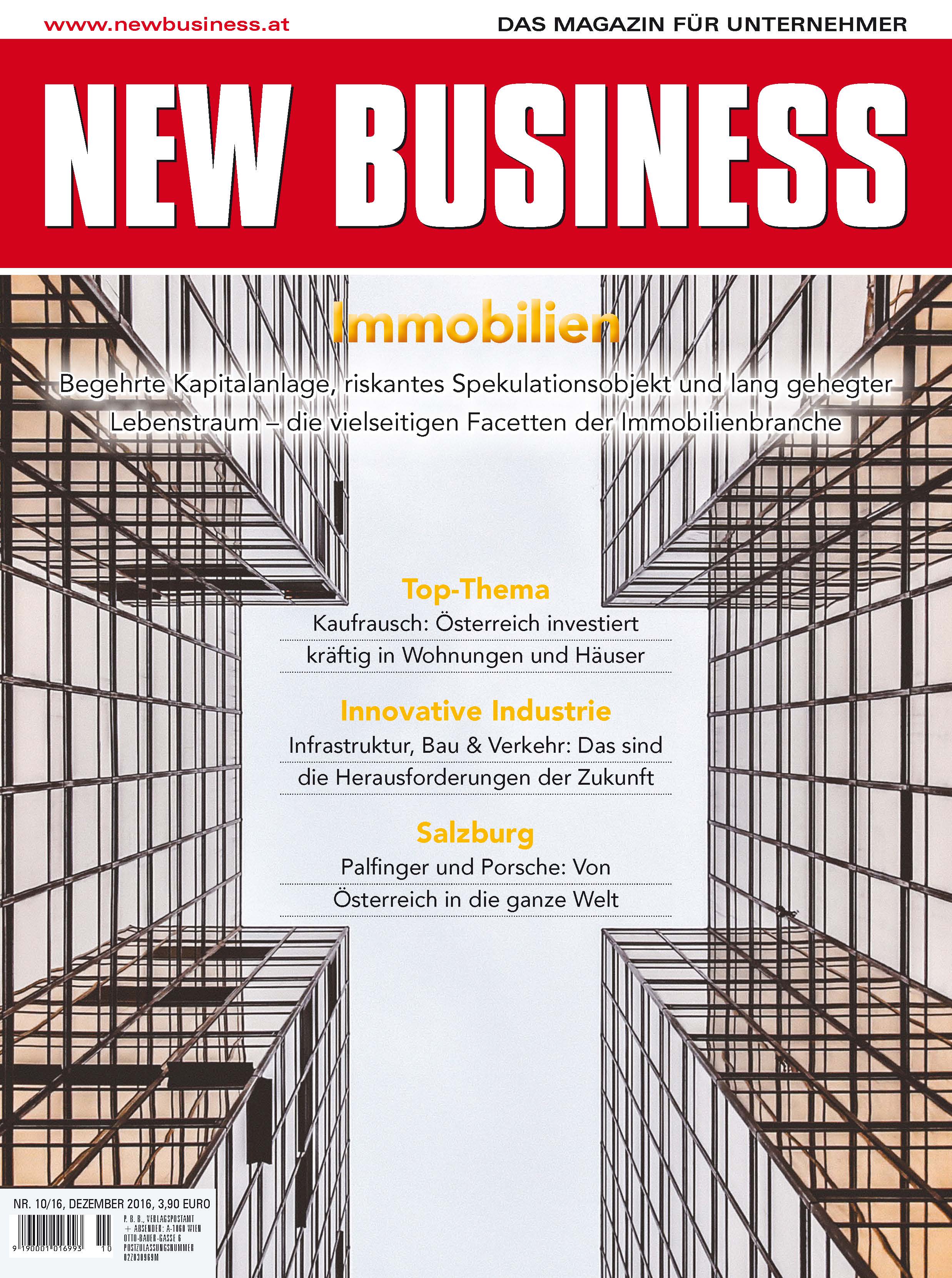 Cover: NEW BUSINESS - NR. 10, DEZEMBER 2016